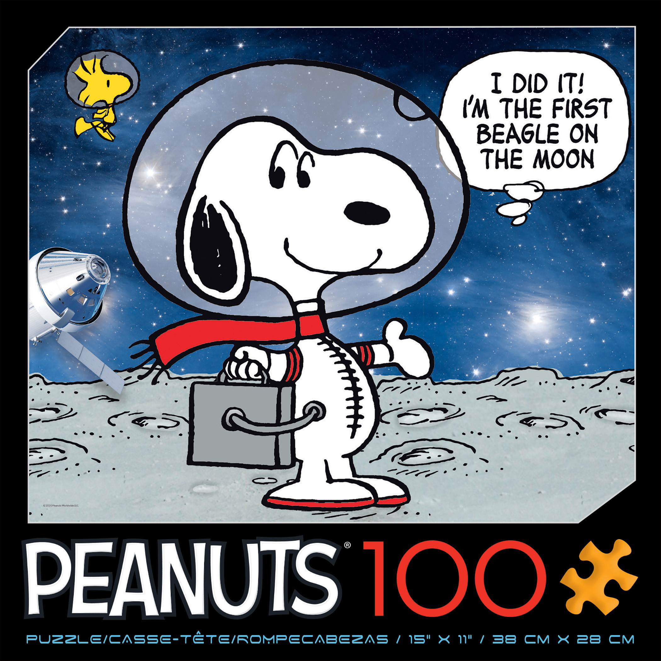 Peanuts Snoopy Moon Beagle 100 Piece Puzzle
